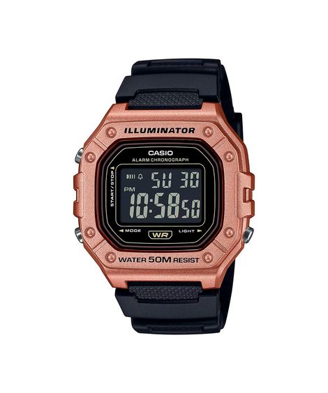 relógio masculino digital casio w 218hm 5bvdf preto