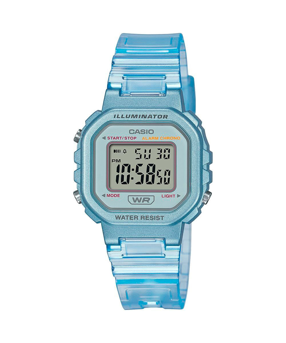relógio masculino digital casio la 20whs 2adf azul