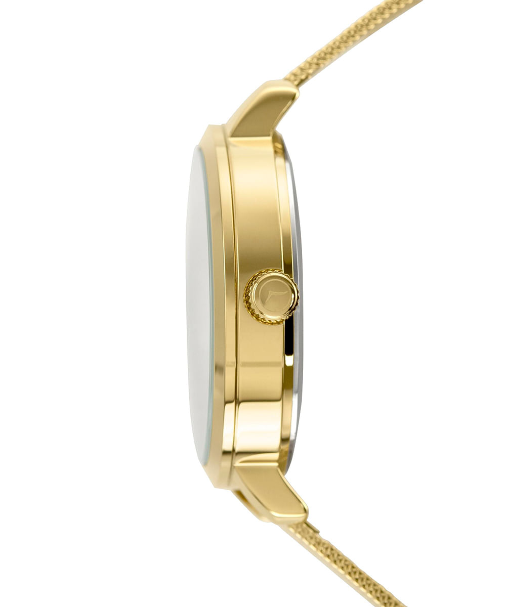 kit relógio feminino condor co2035nahk4d analógico dourado