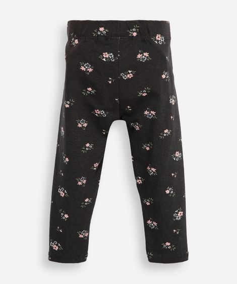 kit de 2 leggings liso e estampado liberty colorido