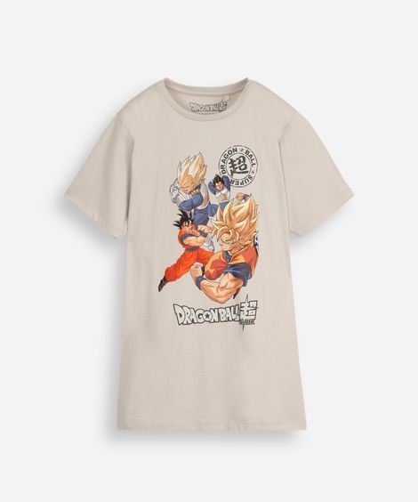 camiseta infantil dragon ball cinza