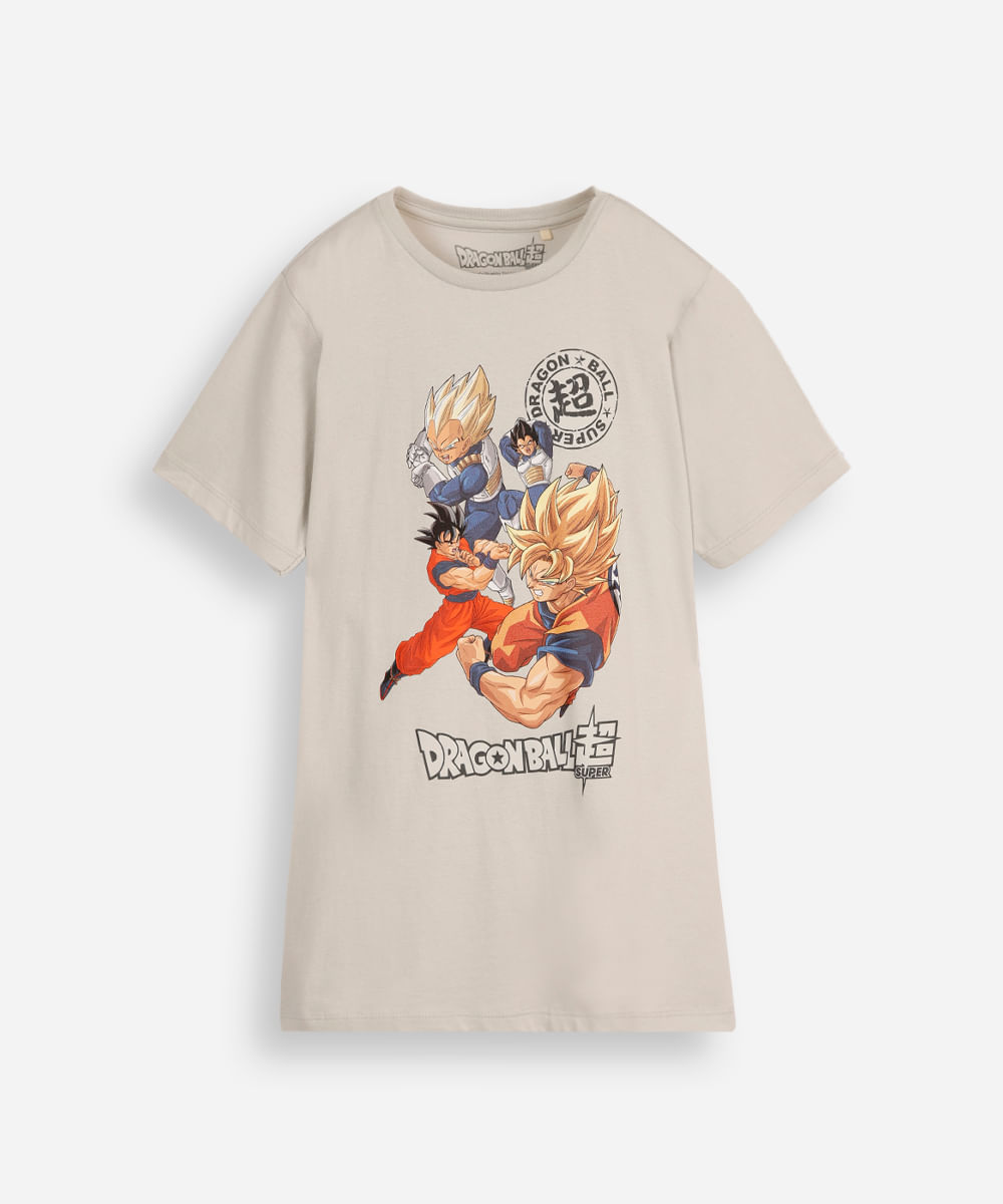 camiseta infantil dragon ball cinza