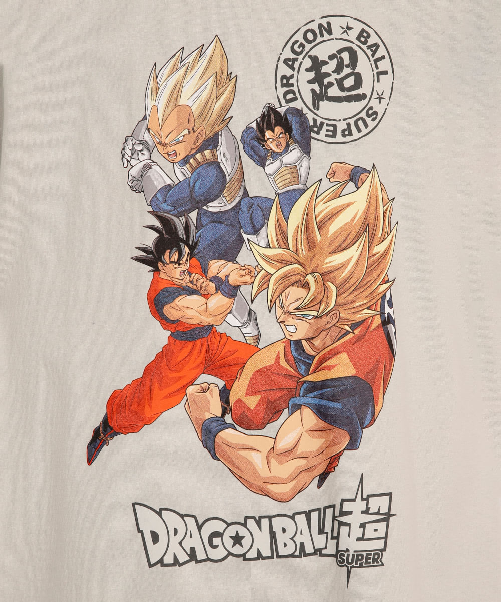 camiseta infantil dragon ball cinza