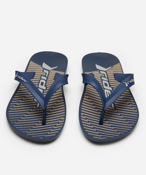 chinelo masculino com listras rider azul