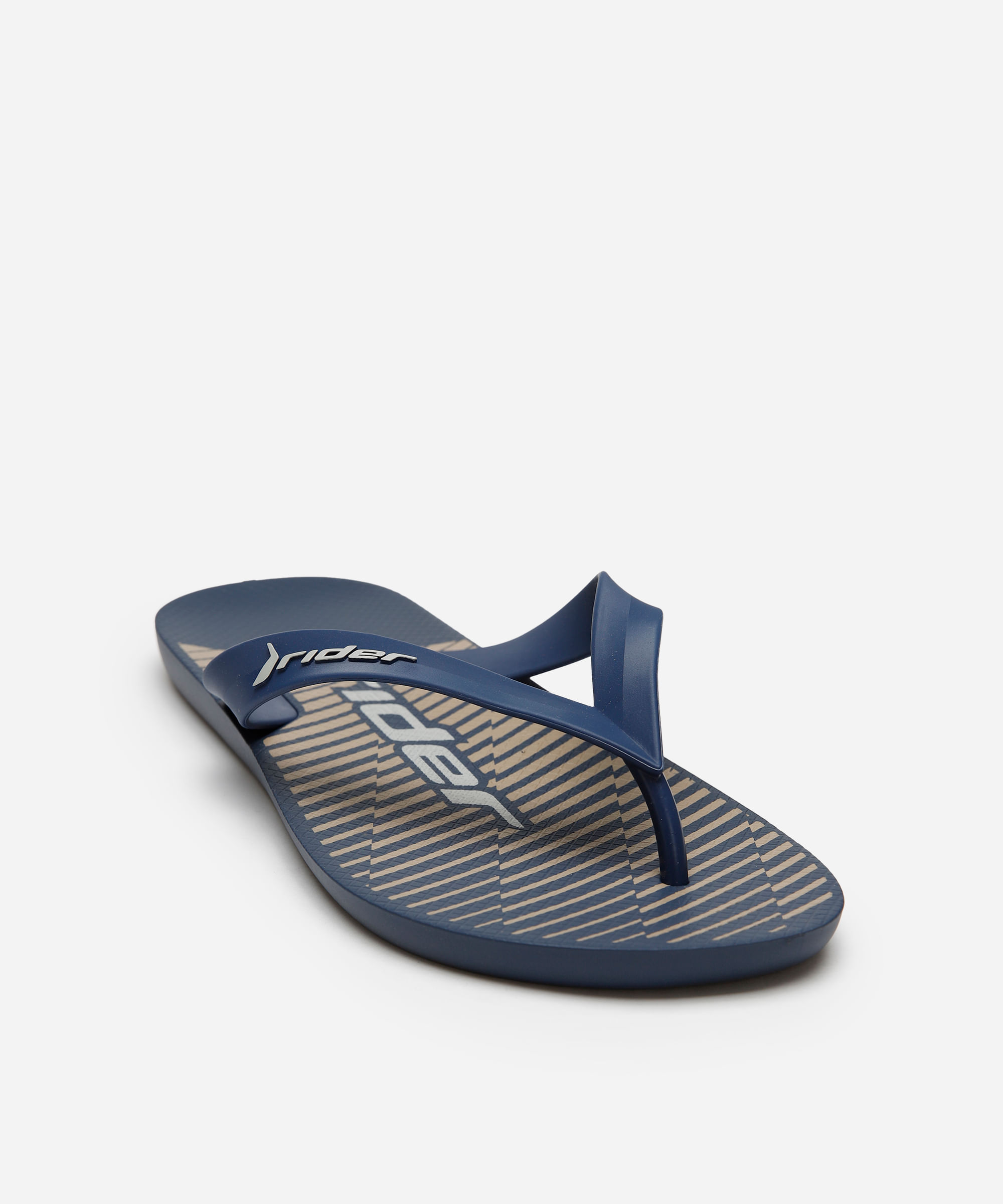 chinelo masculino com listras rider azul