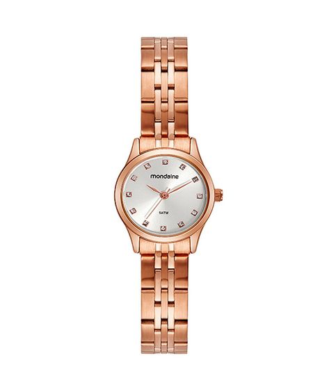 kit relógio feminino analógico mondaine  32493lpmvre3kl rosa