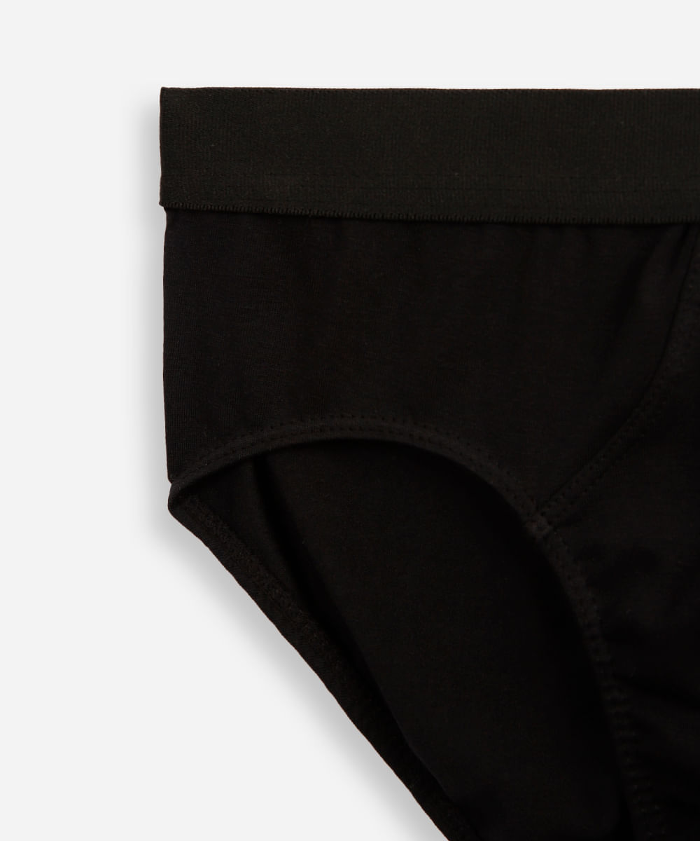 cueca slip masculina de algodão mash preta