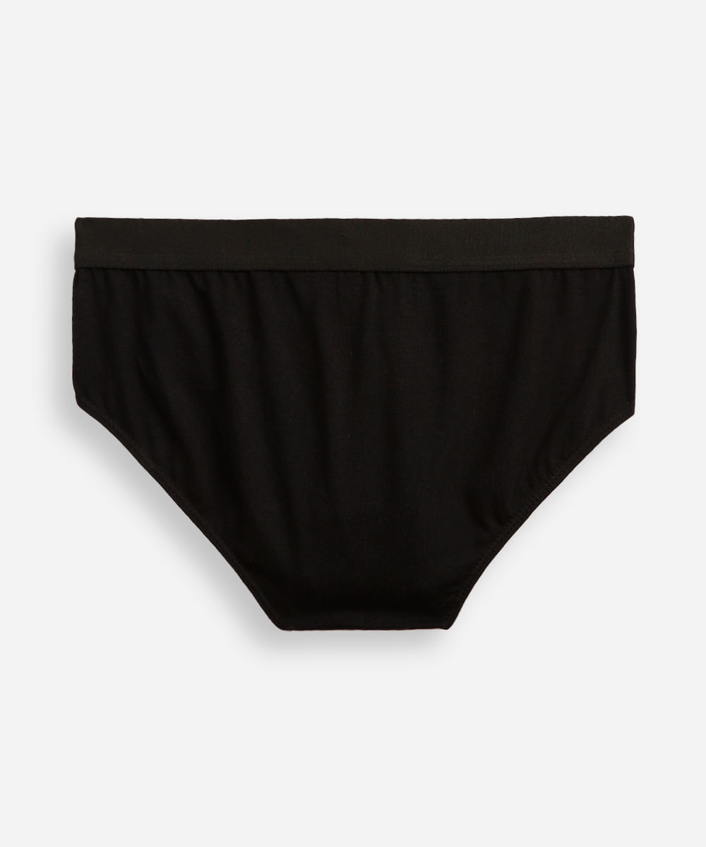 cueca slip masculina de algodão mash preta