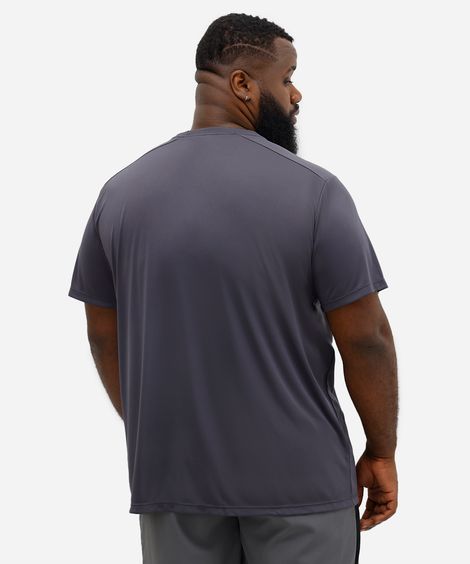 camiseta masculina esportiva ace plus size - chumbo