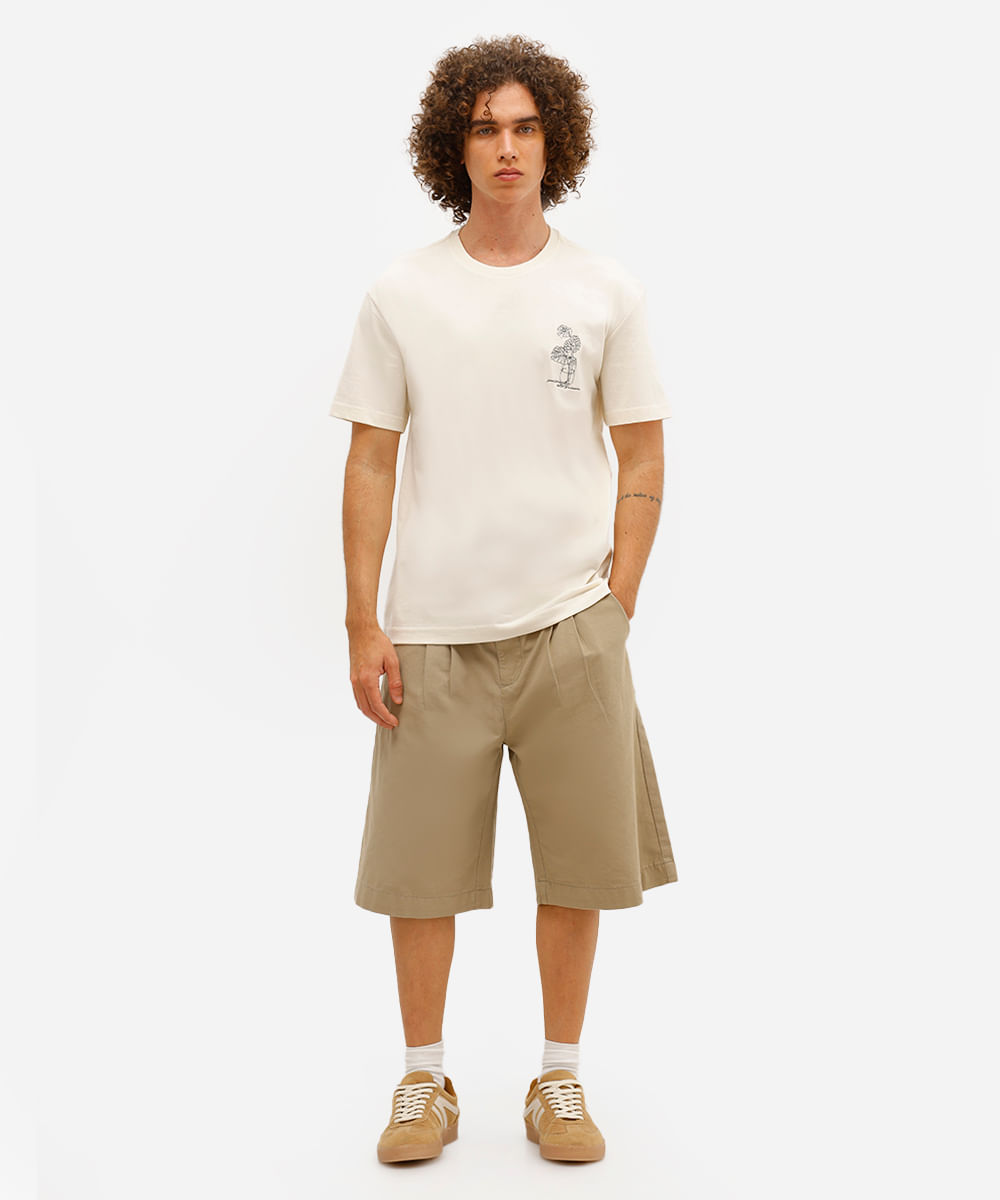 camiseta masculina manga curta purga bordada off white