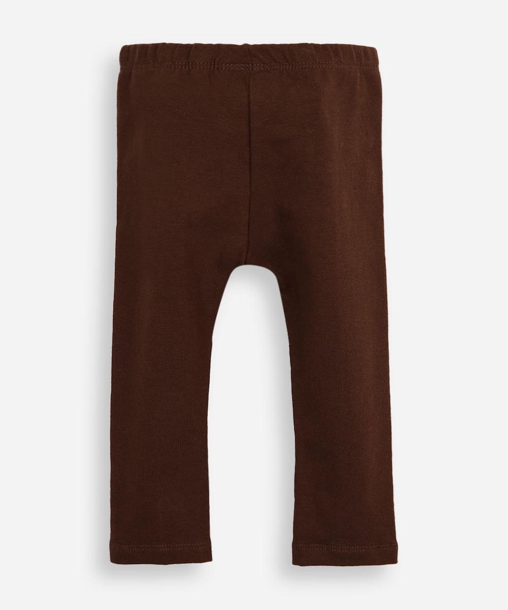 calça baby legging montaria marrom