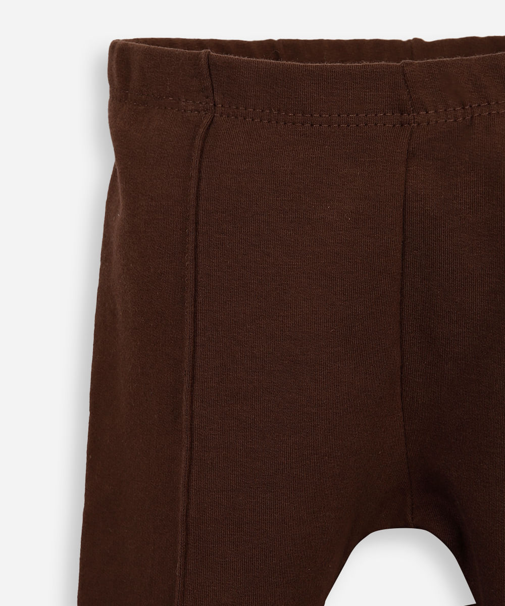calça baby legging montaria marrom