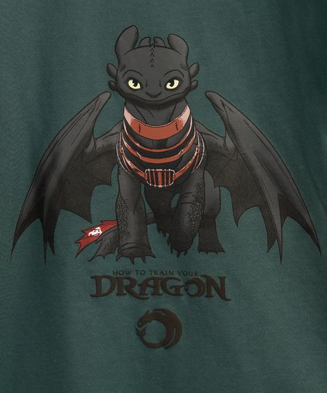 camiseta infantil como treinar seu dragão banguela verde