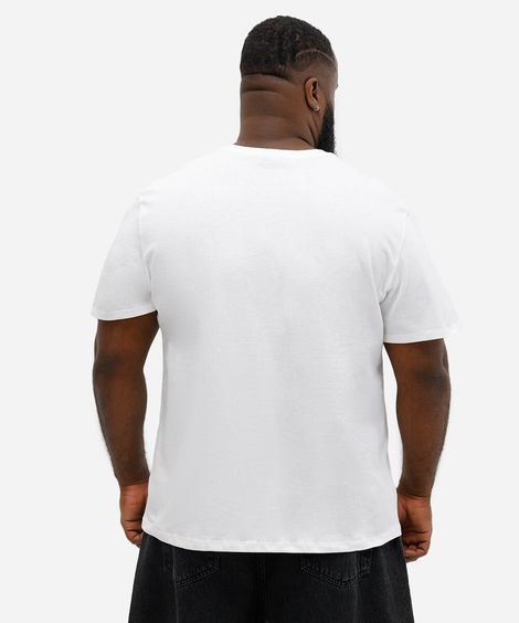 camiseta unissex de algodão lady gaga plus size - off white
