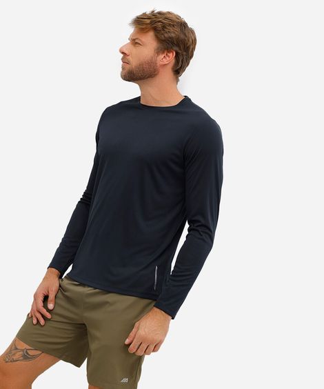 camiseta esportiva ace com proteção uv preta