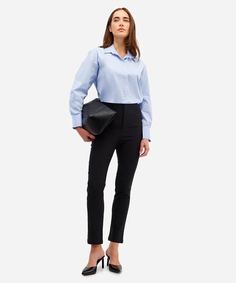 calça skinny feminina cós elástico preta