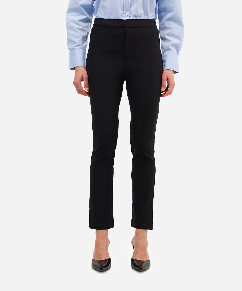 calça skinny feminina cós elástico preta