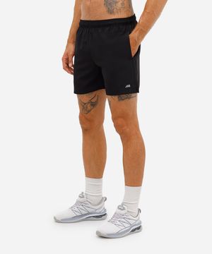 short masculino esportivo ace bolso com zíper preto