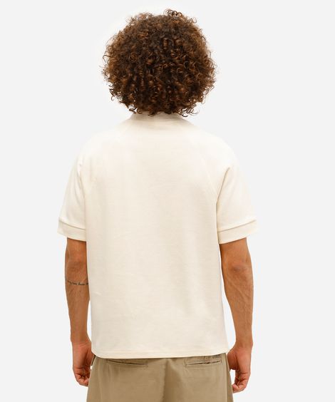 camiseta slim masculina manga curta raglan amarela