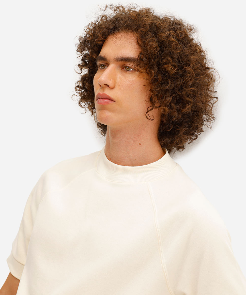 camiseta slim masculina manga curta raglan amarela