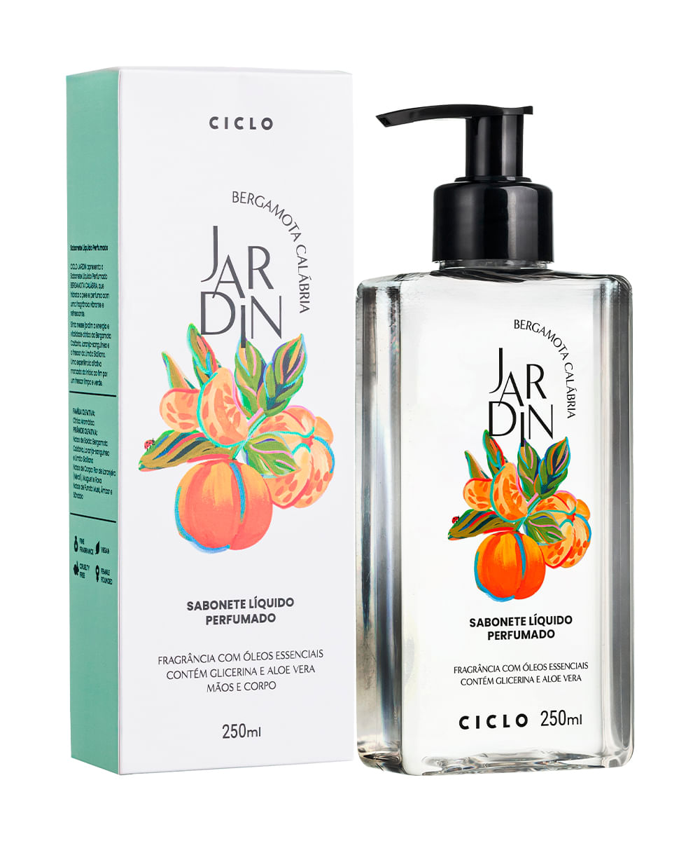 sabonete líquido jardin bergamota calabria 250ml