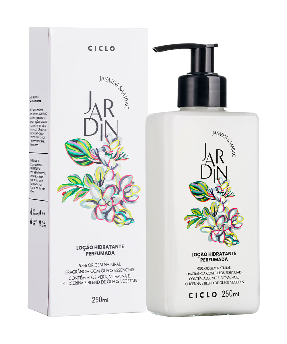 loção hidratante jardin jasmim sambac 250ml