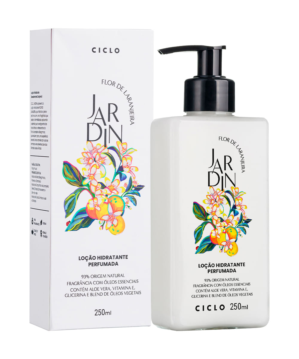 loção hidratante jardin flor de laranjeira 250ml