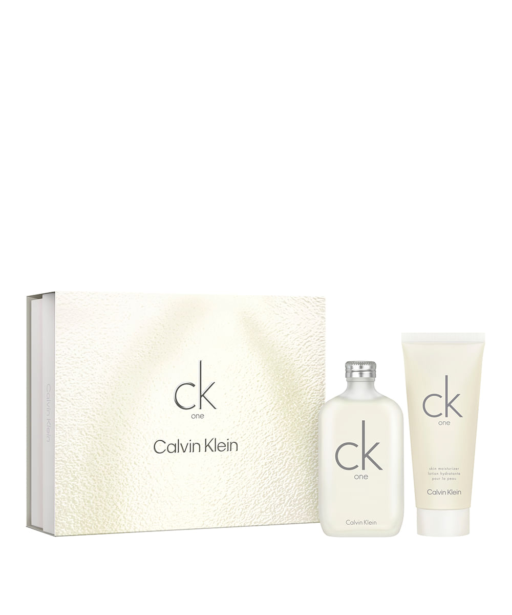 kit masculino calvin klein coffret ck one edt 200ml e body lotion 200ml