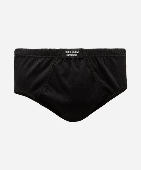 cueca slip masculina de algodão preta