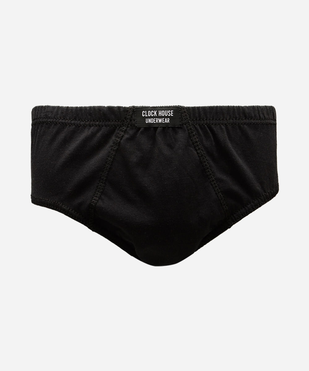cueca slip masculina de algodão preta