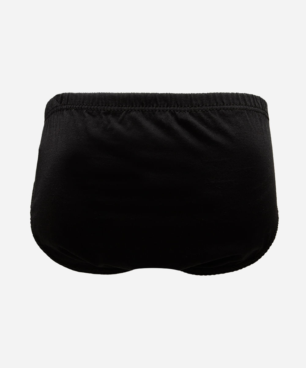 cueca slip masculina de algodão preta