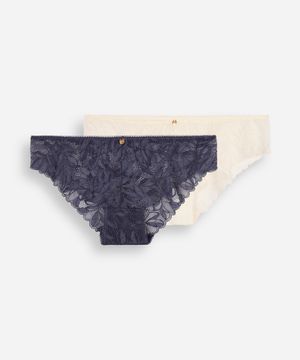 kit de calcinha de renda floral  - sortido (kit)