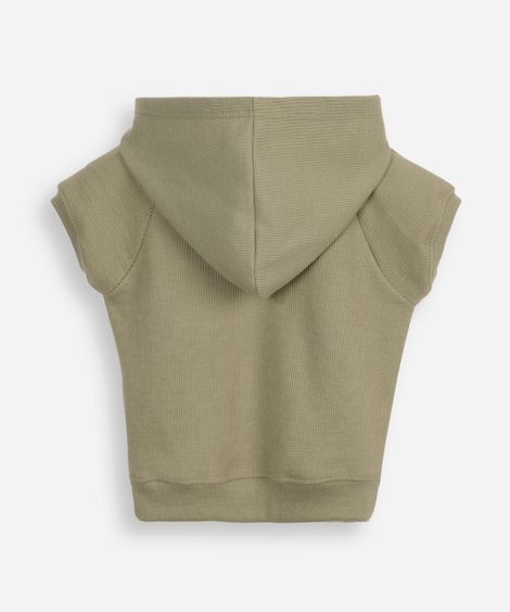 blusa infantil com capuz big boy verde