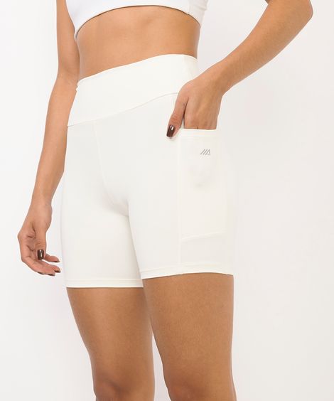 bermuda esportiva cós largo com bolso lateral ace cinza