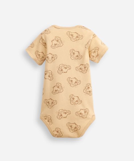 body infantil de algodão simba bege