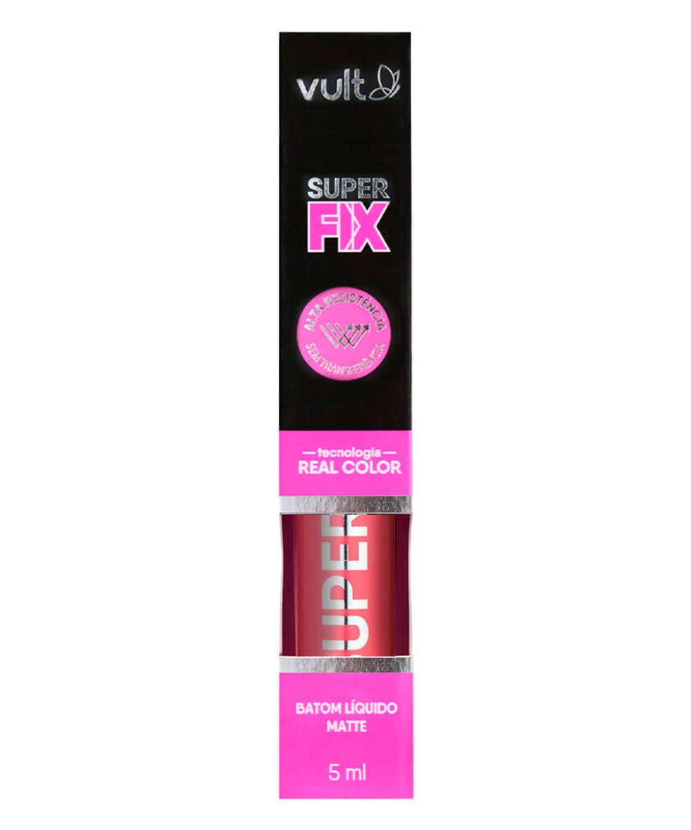 batom líquido vult super fix rosa queimado 5ml