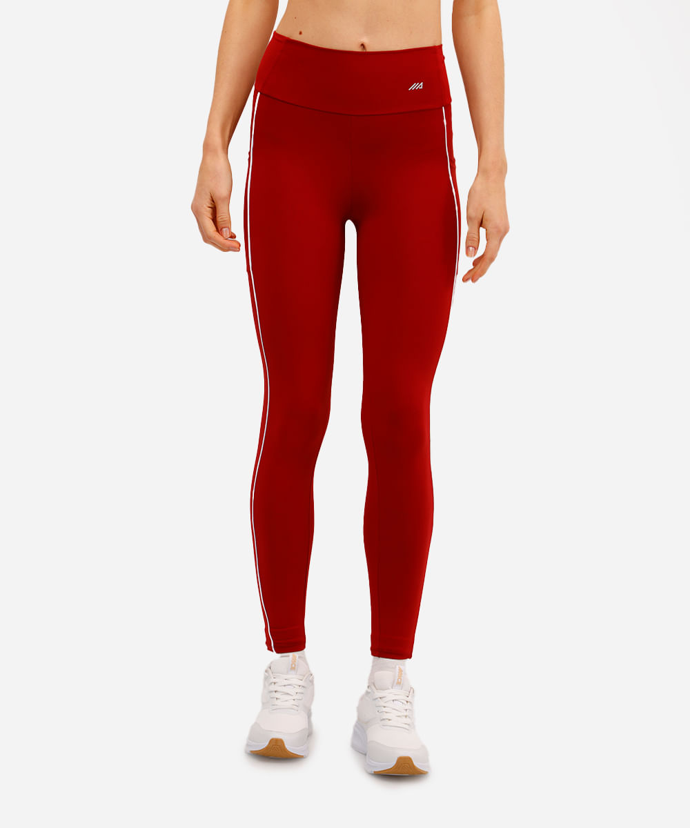 calça legging com bolsos esportiva vinho