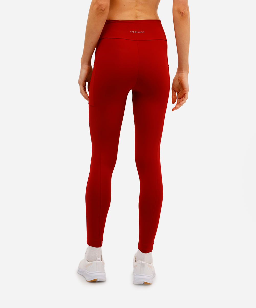 calça legging com bolsos esportiva vinho