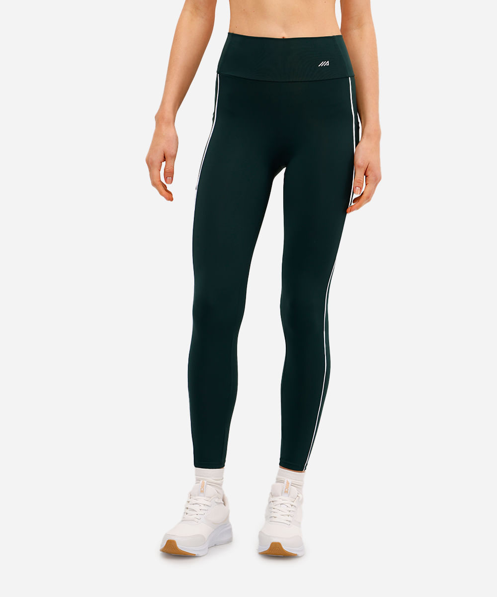 calça legging com bolsos esportiva ace verde