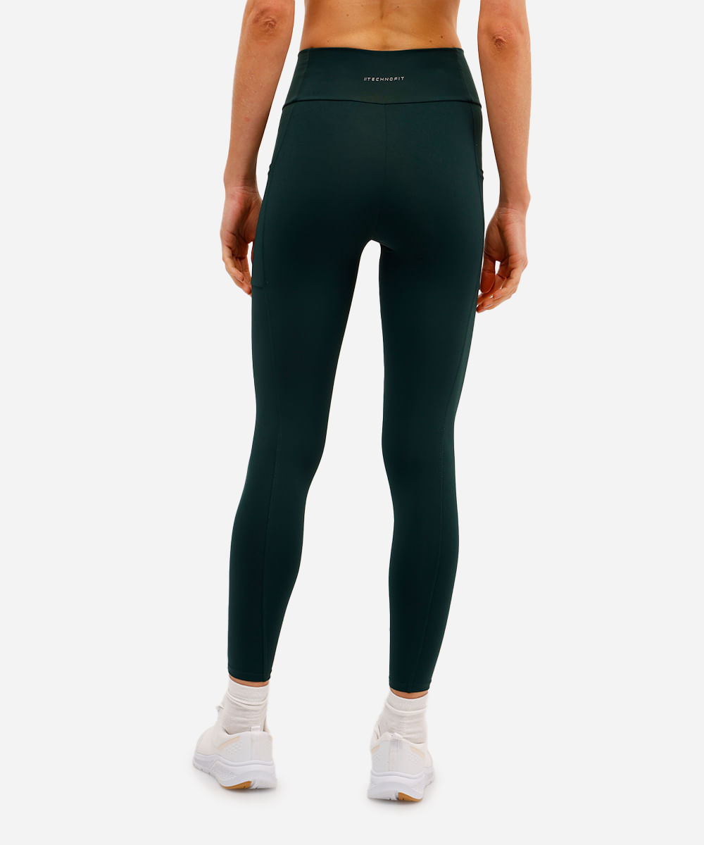 calça legging com bolsos esportiva ace verde