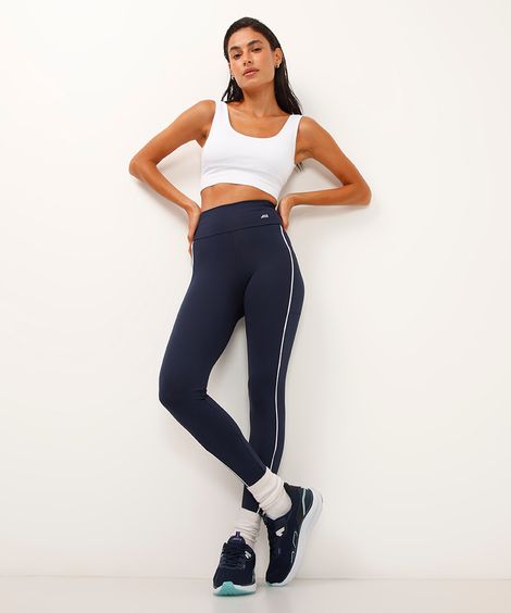 calça legging com bolsos esportiva ace azul