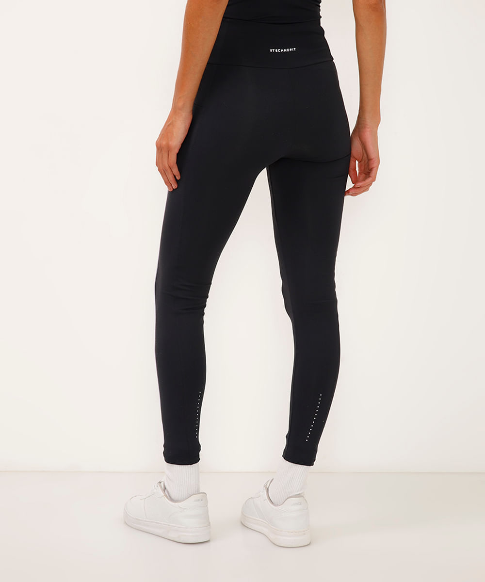 calça legging com bolsos esportiva ace preta