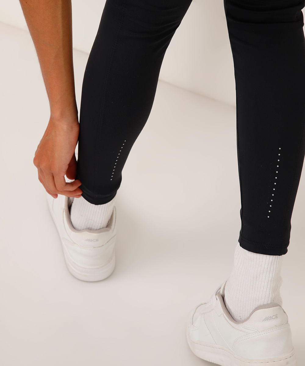 calça legging com bolsos esportiva ace preta