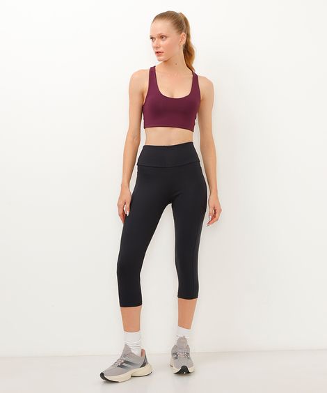 calça legging com bolso esportiva preta