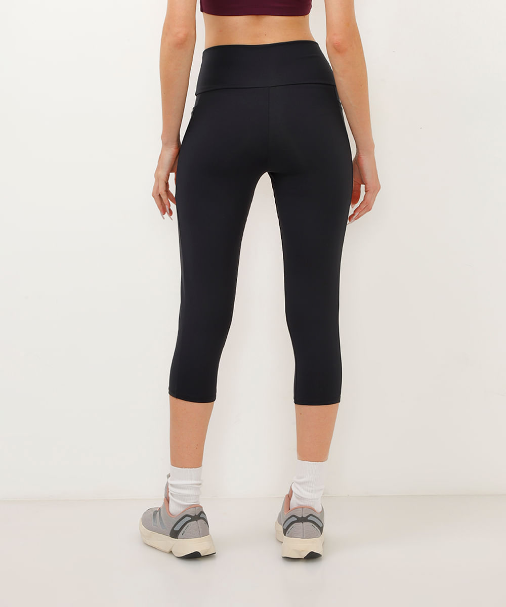 calça legging com bolso esportiva preta