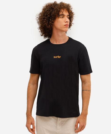 camiseta masculina suedine photoprint costas preta