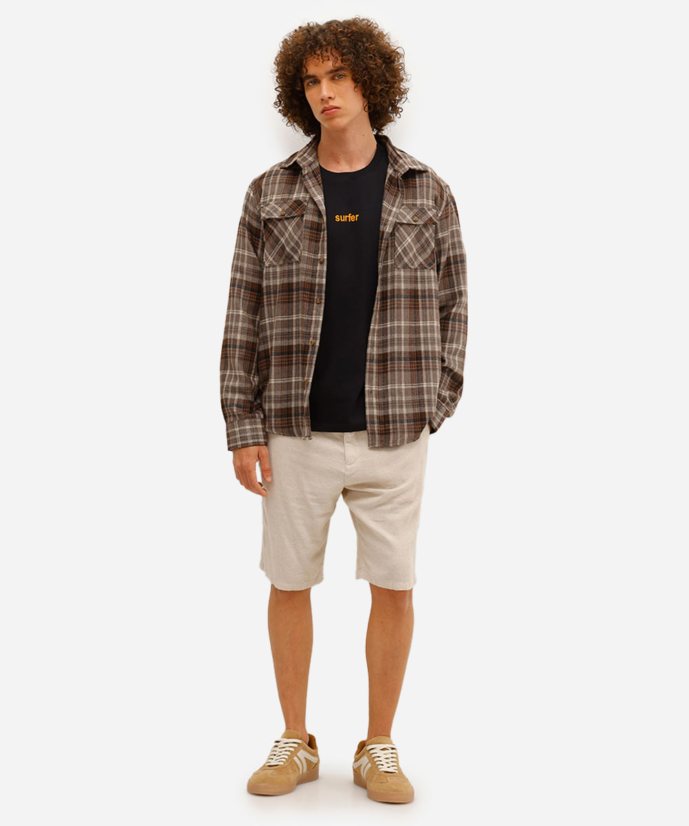 camiseta masculina suedine photoprint costas preta
