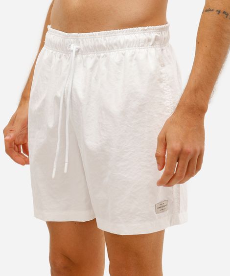 short cós elástico com cordão bege - off white