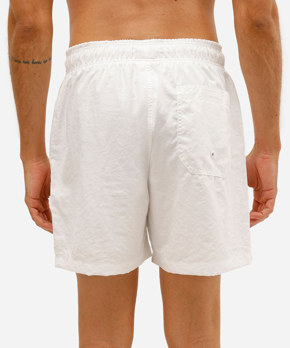 short cós elástico com cordão bege - off white
