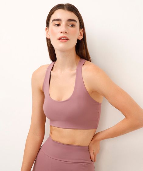 top de poliamida bojo removível nadador esportivo ace rosa